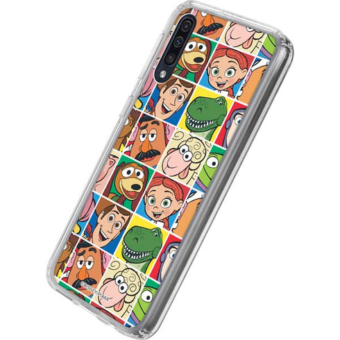 Disney Toy Story Characters Collage faces Galaxy A50 Clear Case