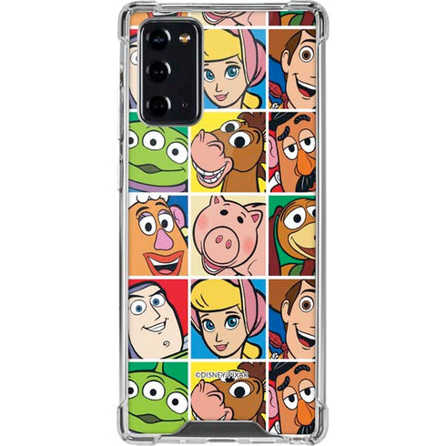 Disney Toy Story Characters Collage faces Galaxy Note20 5G Clear Case