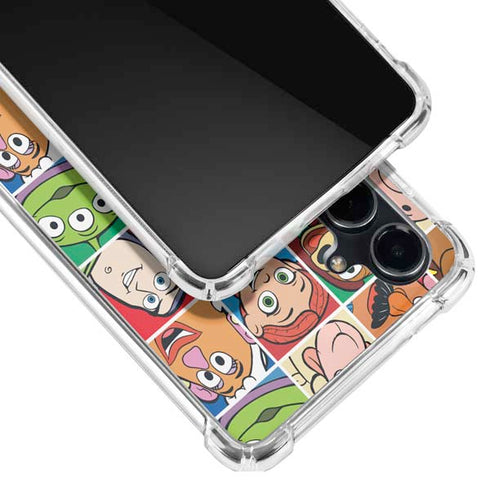 Disney Toy Story Characters Collage faces Galaxy S23 FE Clear Case