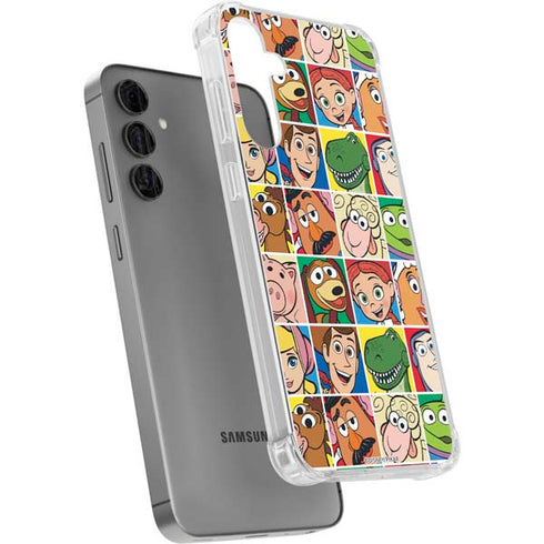 Disney Toy Story Characters Collage faces Galaxy S24 Plus Clear Case