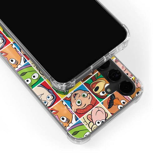 Disney Toy Story Characters Collage faces Galaxy S24 Plus Clear Case