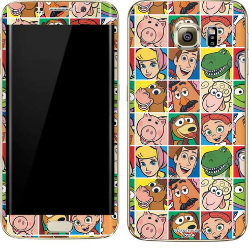 Disney Toy Story Characters Collage faces Galaxy S7 Edge Skin