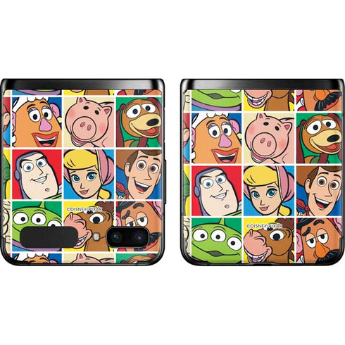 Disney Toy Story Characters Collage faces Galaxy Z Flip Skin