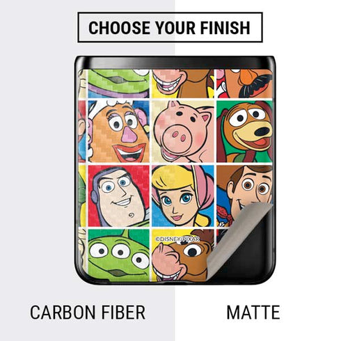 Disney Toy Story Characters Collage faces Galaxy Z Flip Skin