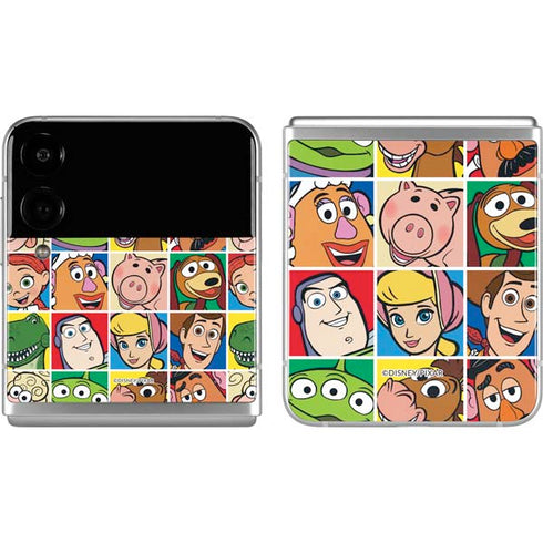 Disney Toy Story Characters Collage faces Galaxy Z Flip4 5G Skin