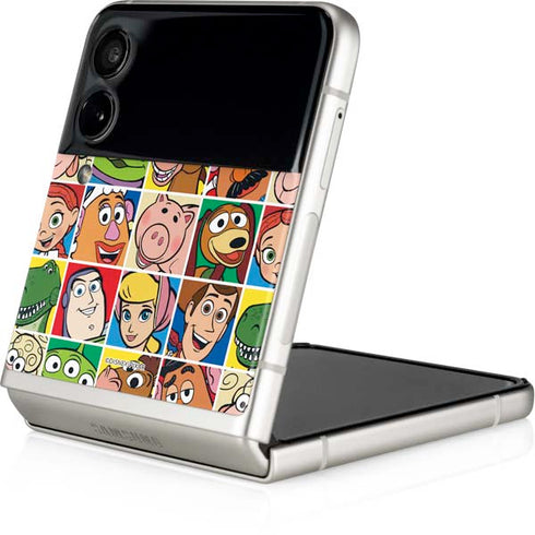 Disney Toy Story Characters Collage faces Galaxy Z Flip4 5G Skin