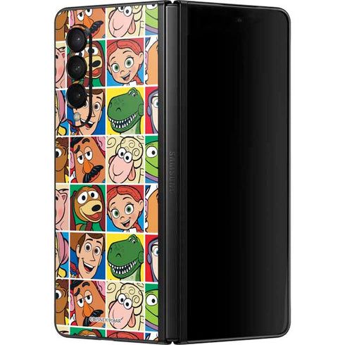Disney Toy Story Characters Collage faces Galaxy Z Fold3 5G Skin