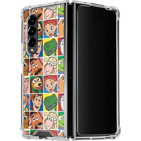 Disney Toy Story Characters Collage faces Galaxy Z Fold4 5G Clear Case