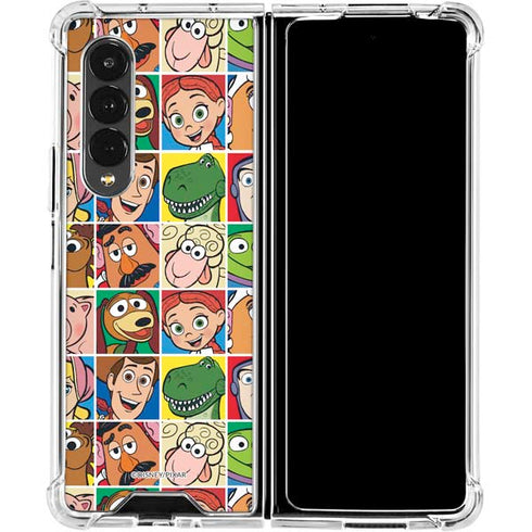 Disney Toy Story Characters Collage faces Galaxy Z Fold4 5G Clear Case