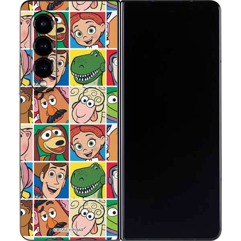 Disney Toy Story Characters Collage faces Galaxy Z Fold4 5G Skin