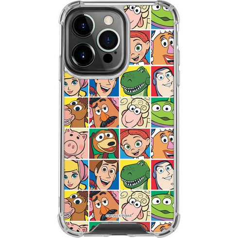 Disney Toy Story Characters Collage faces iPhone 14 Pro Clear Case