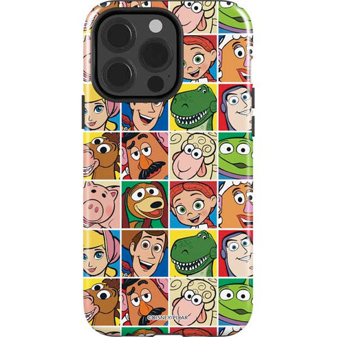Disney Toy Story Characters Collage faces iPhone 15 Pro Impact Case