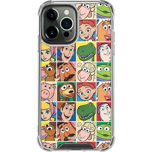 Disney Toy Story Characters Collage faces iPhone 14 Pro Max Clear Case