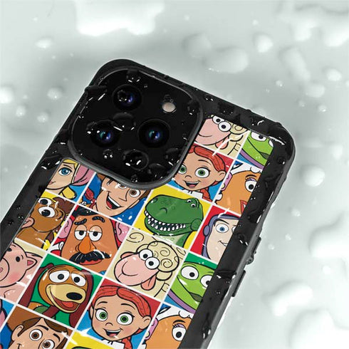 Disney Toy Story Characters Collage faces iPhone 14 Pro Max Waterproof Case