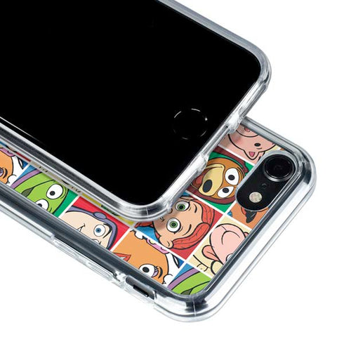 Disney Toy Story Characters Collage faces iPhone SE (2nd & 3rd Gen) Clear Case