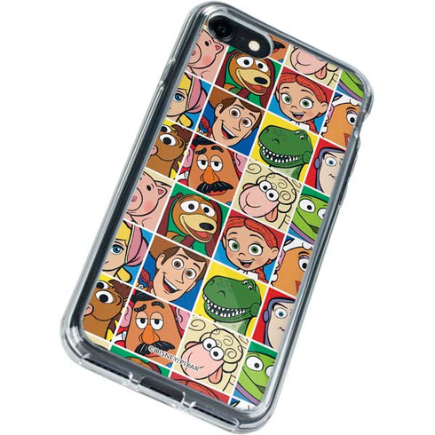 Disney Toy Story Characters Collage faces iPhone SE (2nd & 3rd Gen) Clear Case