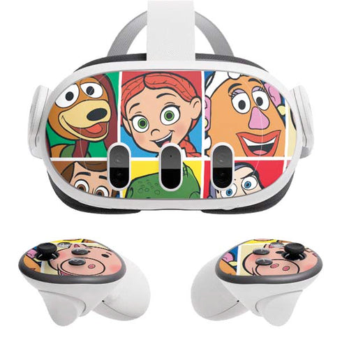 Disney Toy Story Characters Collage faces Meta Quest 3 Skin