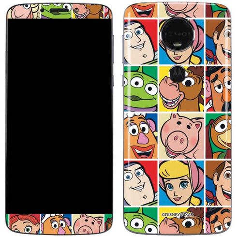 Disney Toy Story Characters Collage faces Moto E5 Plus Skin