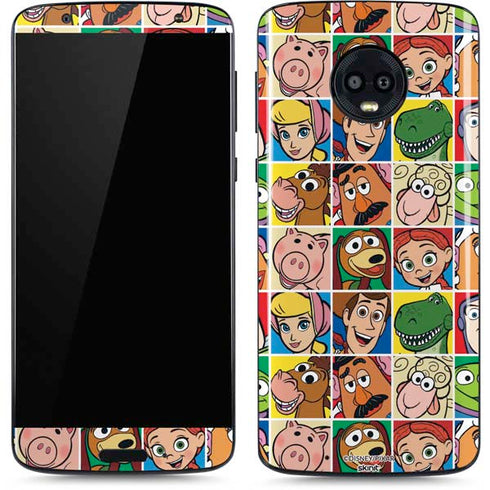 Disney Toy Story Characters Collage faces Moto G6 Skin