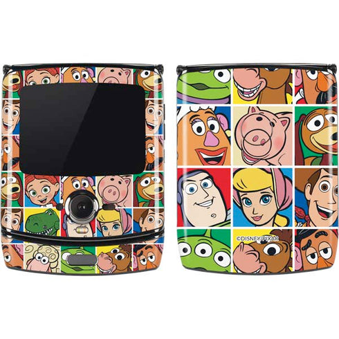 Disney Toy Story Characters Collage faces Motorola RAZR Skin