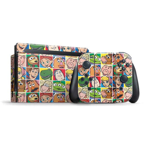 Disney Toy Story Characters Collage faces Nintendo Switch Bundle Skin