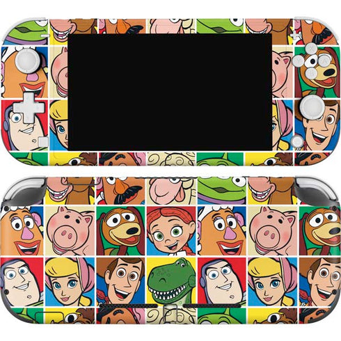 Disney Toy Story Characters Collage faces Nintendo Switch Lite Skin