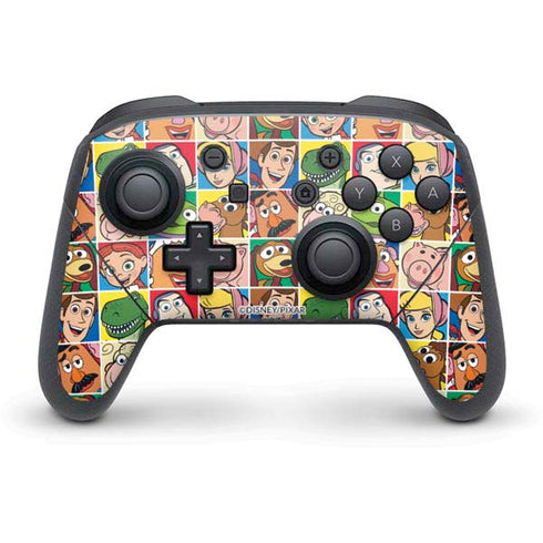 Disney Toy Story Characters Collage faces Nintendo Switch Pro Controller Skin