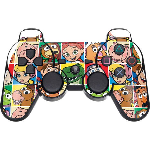 Disney Toy Story Characters Collage faces PS3 Dual Shock wireless controller Skin