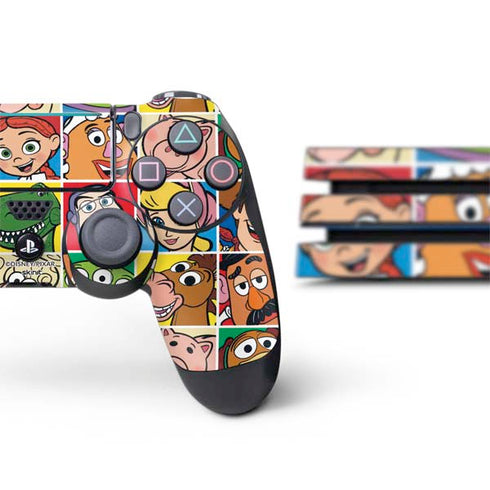 Disney Toy Story Characters Collage faces PS4 Pro Bundle Skin