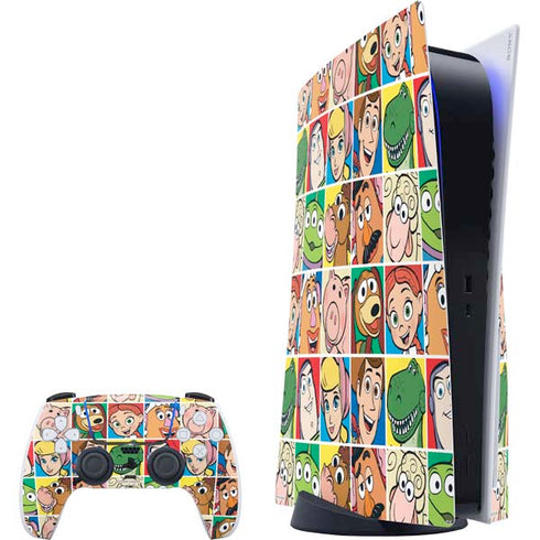 Disney Toy Story Characters Collage faces PS5 Bundle Skin