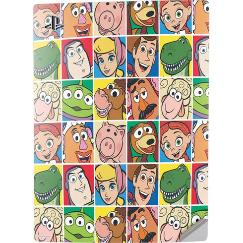Disney Toy Story Characters Collage faces PS5 Digital Edition Console Skin