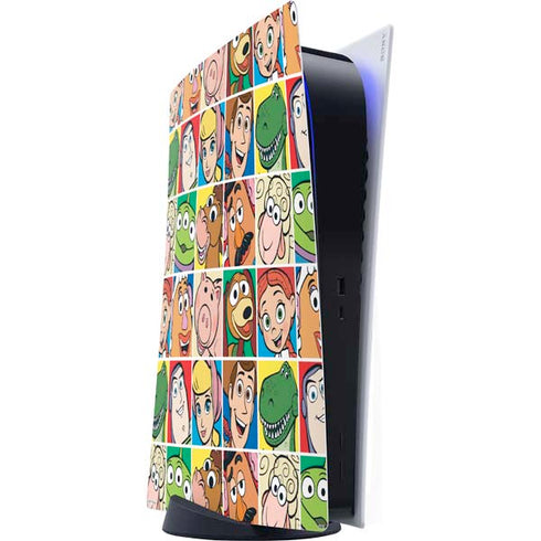 Disney Toy Story Characters Collage faces PS5 Digital Edition Console Skin