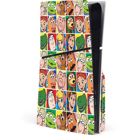Disney Toy Story Characters Collage faces PS5 Slim Disk Console Skin