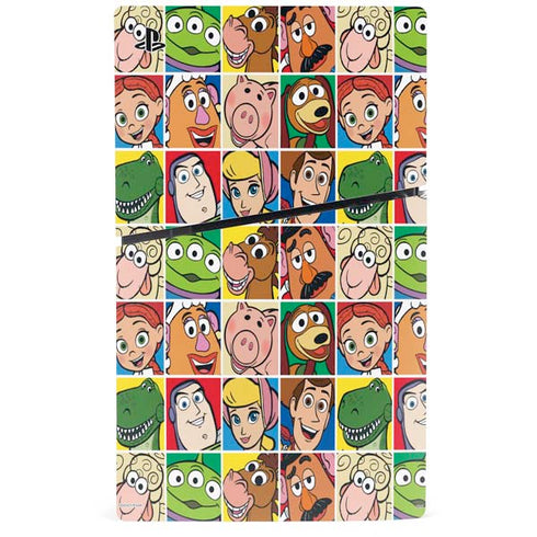 Disney Toy Story Characters Collage faces PS5 Slim Disk Console Skin