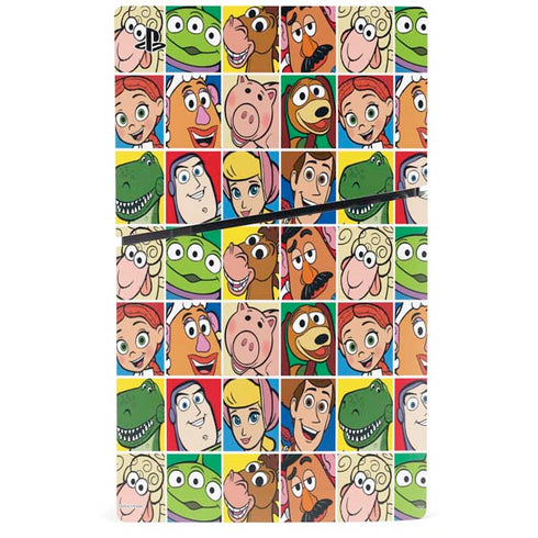 Disney Toy Story Characters Collage faces PS5 Slim Digital Edition Bundle Skin