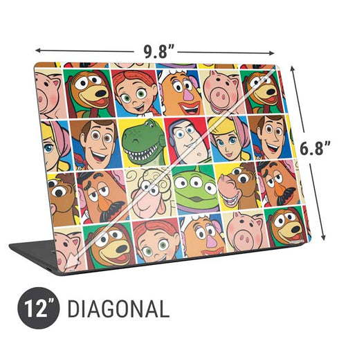Disney Toy Story Characters Collage faces Universal Laptop 12in (9.8 x 6.8in) Skin