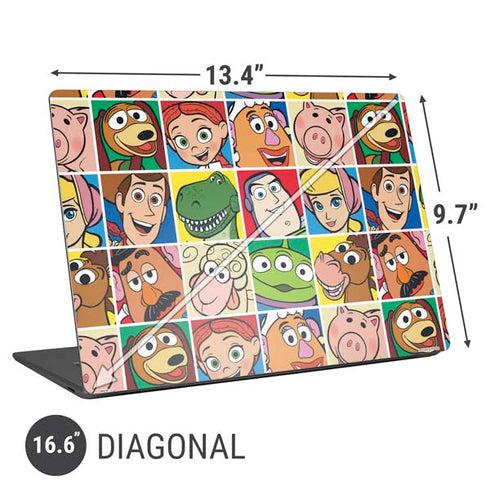 Disney Toy Story Characters Collage faces Universal Laptop 16.6in (13.4 x 9.7in) Skin