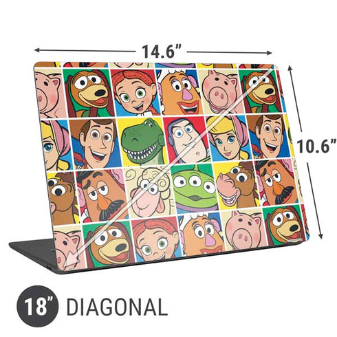 Disney Toy Story Characters Collage faces Universal Laptop 18in (14.6 x 10.6in) Skin