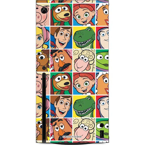 Disney Toy Story Characters Collage faces Xbox Series X Console Skin