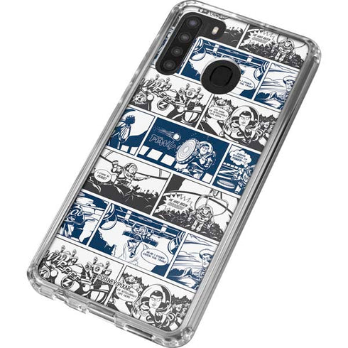 Disney Toy Story Comic Strip Galaxy A21 Clear Case