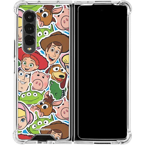 Disney Toy Story Collages Portrait Galaxy Z Fold4 5G Clear Case