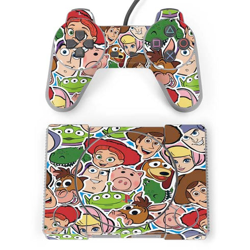 Disney Toy Story Collages Portrait PlayStation Classic Bundle Skin