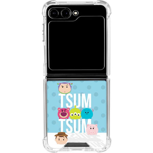 Disney Tsum Tsum Toy Story charcaters Galaxy Z Flip5 5G Clear Case