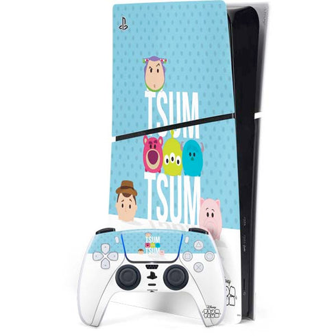 Disney Tsum Tsum Toy Story charcaters PS5 Slim Digital Edition Console Skin