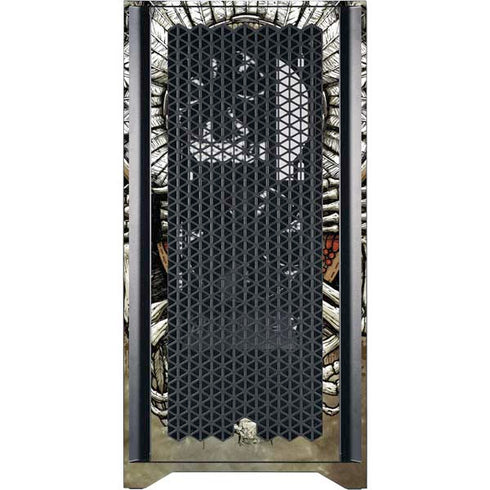 Liquid Blue Tribal Beats Corsair 4000D Tempered Glass Mid-Tower ATX Case Skin