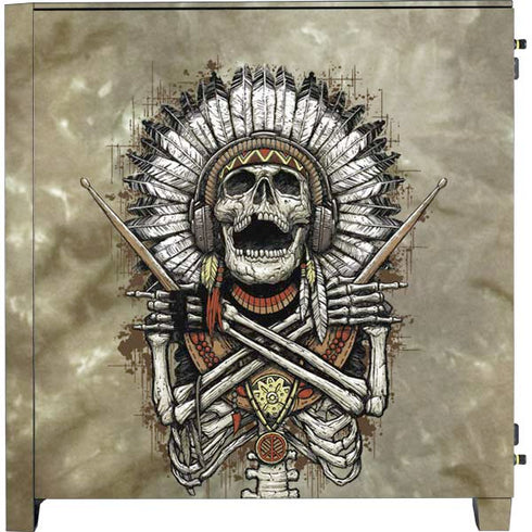 Liquid Blue Tribal Beats Corsair 4000D Tempered Glass Mid-Tower ATX Case Skin