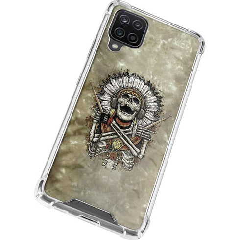 Liquid Blue Tribal Beats Galaxy A12 Clear Case