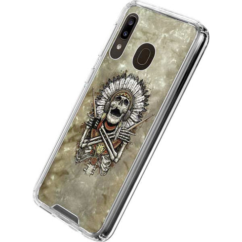Liquid Blue Tribal Beats Galaxy A30 Clear Case
