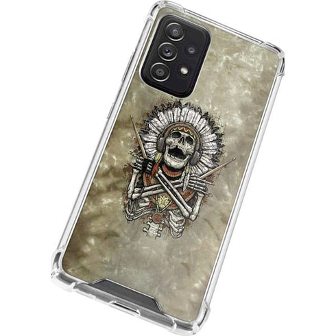 Liquid Blue Tribal Beats Galaxy A72 5G Clear Case