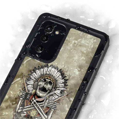 Liquid Blue Tribal Beats Galaxy Note20 5G Waterproof Case